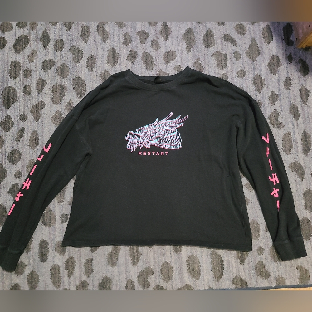 Shein Mens Crewneck Dragon Sweatshirt sz L